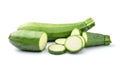 Fresh vegetable zucchini on white background Royalty Free Stock Photo