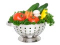 Fresh vegetables basket Royalty Free Stock Photo