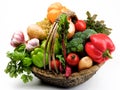 Fresh Vegetables Basket Royalty Free Stock Photo