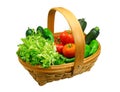 Fresh vegetables basket (clipping path included)