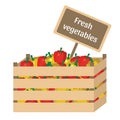 Fresh vegetables in a box.