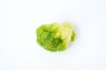 Fresh vegetables broccoli on a white background close up Royalty Free Stock Photo