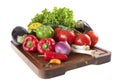 Fresh vegetables on chopping board