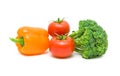 Fresh vegetables close-up. white background. Royalty Free Stock Photo