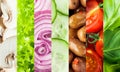 Fresh vegetables collage background Royalty Free Stock Photo