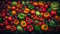 Fresh vegetables in a colorful collection for healthy eating meals generated by AI Royalty Free Stock Photo