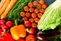 Fresh vegetables. Colorful vegetables background. Healthy vegetable . Assortment of fresh vegetables close up.Healthy food Royalty Free Stock Photo