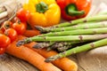 Fresh vegetables in a country kitchen