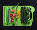 Fresh vegetables on the cutting Board