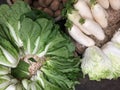 Fresh vegetables and fruits at local market