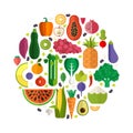 Fresh Vegetables and Fruits Royalty Free Stock Photo