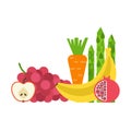 Fresh Vegetables and Fruits Royalty Free Stock Photo