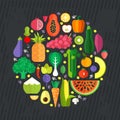 Fresh Vegetables and Fruits Royalty Free Stock Photo