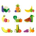 Fresh Vegetables and Fruits Royalty Free Stock Photo