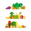 Fresh Vegetables and Fruits Royalty Free Stock Photo