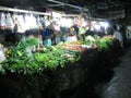 Fresh Vegetables and Fruits at the Wet Market Royalty Free Stock Photo
