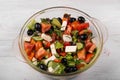 Fresh vegetables greek salad Royalty Free Stock Photo