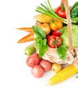 Fresh vegetables with green leaves