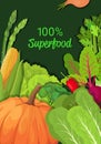 fresh vegetables and herbs composition healthy vegetarian nutrition natural product superfood concept vertical