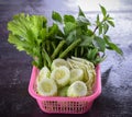 Fresh vegetables with herbs. Royalty Free Stock Photo