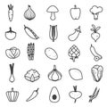 Fresh Vegetables Icons Set Royalty Free Stock Photo