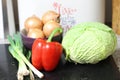 Mixed Veg On Marble Side Royalty Free Stock Photo