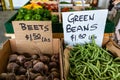 Fresh vegetables at the local food market Royalty Free Stock Photo