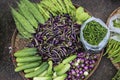 Fresh vegetables market in Myanmar, Asia Royalty Free Stock Photo