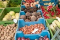 Fresh vegetables at the market Royalty Free Stock Photo