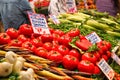 Fresh Vegetables Offering at Seattle Pike Place Market, Washington Royalty Free Stock Photo