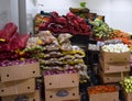 Fresh vegetables are packed in large packs and ready for sale