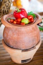 Fresh vegetables on the plate