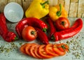 Fresh vegetables ready for a tasty salad Royalty Free Stock Photo