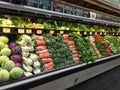Fresh vegetables in refrigerator selling