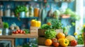 Fresh vegetables in a rustic kitchen setting Royalty Free Stock Photo
