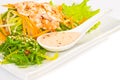 Fresh Vegetables Salad with Nuts Sauce and Chuka salad