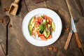 Fresh vegetables salad with tomatoes and cucumbers Royalty Free Stock Photo