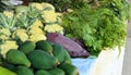 Fresh vegetables for sale on asian local market, Thailand