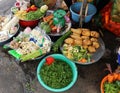Fresh vegetables for sale on asian market