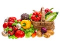 Fresh vegetables. Shopping basket. Healthy food