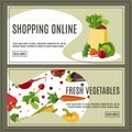 Fresh vegetables shopping online landing page