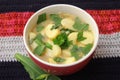 Fresh vegetables soup with potatoes Royalty Free Stock Photo