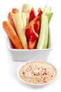 Fresh vegetables and taco dip Royalty Free Stock Photo