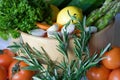 Fresh Vegetables in Wood Bowl