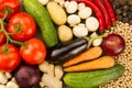 fresh vegetables on wooden background. The icon for healthy eating, diets, weight loss. Royalty Free Stock Photo