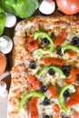 Fresh vegetarian pizza Royalty Free Stock Photo