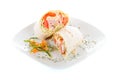 Fresh veggie wrap Royalty Free Stock Photo