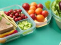Fresh Veggies and Silicone-Sealed Glass Containers,\