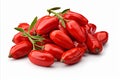 Fresh and vibrant ripe goji berry, a high quality image isolated on a clean white background