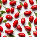 Fresh and vibrant ripe goji berry on white background high quality isolated fruit image